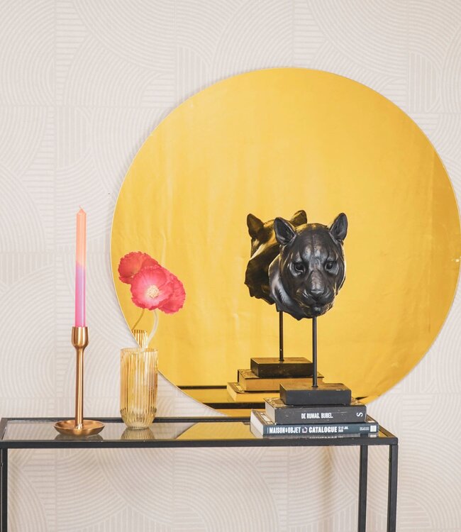 Housevitamin Round Mirror – Gold Glass – 80x1x80 cm