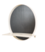 ParisMirror – Round Metal Mirror with Shelf – Black – 40x40x13 cm