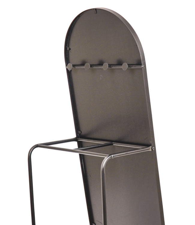 Mirror – Full-Length with Clothes Rack – Black Metal – 45x43x150 cm