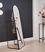 Mirror – Full-Length with Clothes Rack – Black Metal – 45x43x150 cm