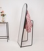 Mirror – Full-Length with Clothes Rack – Black Metal – 45x43x150 cm