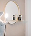 ParisMirror – Round Metal Mirror with Shelf – Black – 40x40x13 cm