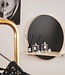 ParisMirror – Round Metal Mirror with Shelf – Black – 40x40x13 cm