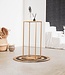 Pilaar - Metaal/Glas - Goud - 30x30x80cm