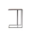 Side table - Metal - Black - 45x30x60cm