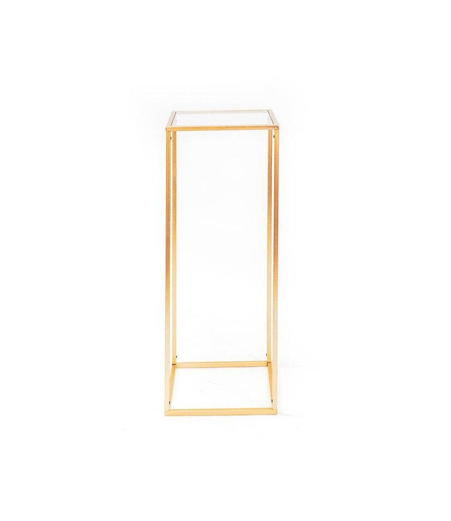 Pillar - Metal/Glass - Gold - 30x30x80cm