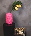 Vase - Kisses - Ceramic - Neon Pink - 17x17x27cm