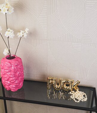 Housevitamin Vase - Kisses - Ceramic - Neon Pink - 17x17x27cm