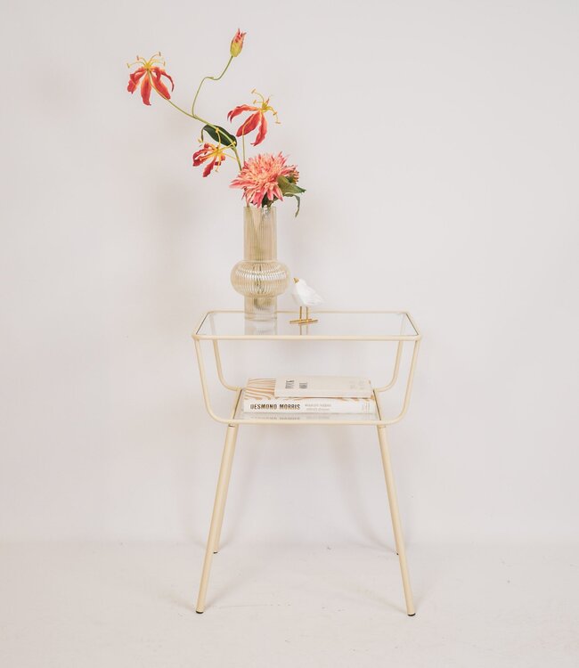 Side table / Bedside table - Sand - 50x35x60cm