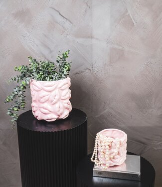 Housevitamin Pot - Kisses - Ceramic - Light Pink - 17.5x17.5x17.5cm