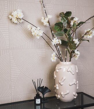 Housevitamin Dick Vase – Ceramic – Beige – 17x17x27 cm