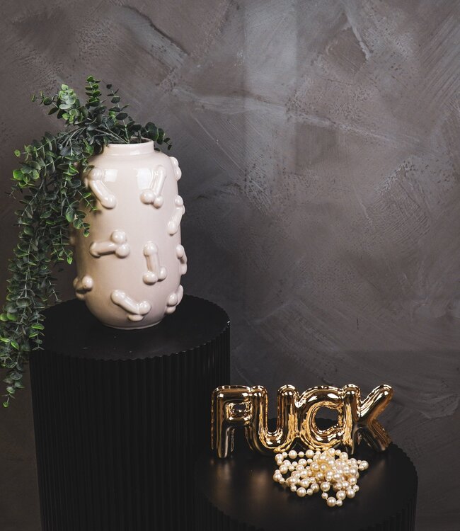 Dick Vase – Ceramic – Beige – 17x17x27 cm