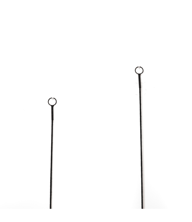 Mirror - Round Wall Mirrors - Metal - Black - 22x60|9x50cm