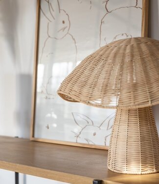 KidsDepot Boletus Table Lamp – Mushroom – Natural – Ø40.5 x H34 cm
