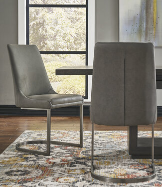 Modus Furniture International Oxford Dining Chair – Basalt Grey, Set of 2