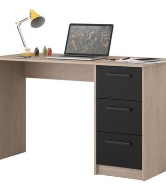 PARISOT Parisot Straight Desk with 3 Drawers – Brooklyn Oak Finish