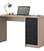 Parisot Recht Bureau met 3 Laden – Brooklyn Oak Decor