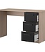 Parisot Recht Bureau met 3 Laden – Brooklyn Oak Decor