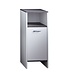 Badkamerkast CaliforniaSanDiego – MDF – 1 deur + 1 open vak – Wit / Smoke Zilver