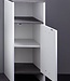 Badkamerkast CaliforniaSanDiego – MDF – 1 deur + 1 open vak – Wit / Smoke Zilver