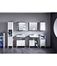 Badkamerkast CaliforniaSanDiego – MDF – 1 deur + 1 open vak – Wit / Smoke Zilver