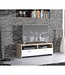 HELPPO TV Unit – Matt White with Oak Effect – W 95 cm