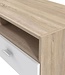 FINLANDEK Hedendaagse matwitte HELPPO TV-standaard met eikeneffect - B 95 cm