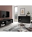 Lowboard TV/Hifi meubel - Zwart decor - L153,5 x H52 x D31,5 cm - Gemaakt in Duitsland