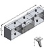Lowboard TV/Hifi meubel - Zwart decor - L153,5 x H52 x D31,5 cm - Gemaakt in Duitsland