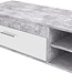 Eigentijds tv-meubel – Wit en lichtgrijs beton – B 120 x D 42,1 x H 31,8 cm