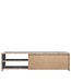 Eigentijds tv-meubel – Wit en lichtgrijs beton – B 120 x D 42,1 x H 31,8 cm