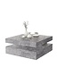 Square Swivel Coffee Table – Light Grey Concrete Decor – Classic