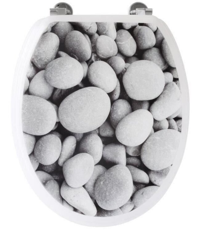Pebble WC-toiletbril - grijs