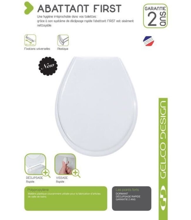 Polypropylene Toilet Seat – White – Simple & Durable