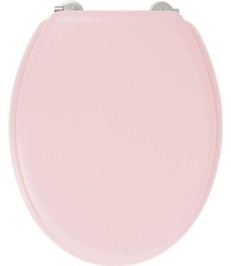 Dolce Toilet Seat – Cast Wood & Pink Crystal – Stainless Steel Hinges