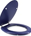Dolce Toilet Seat – Cast Wood & Navy Blue – Stainless Steel Hinges