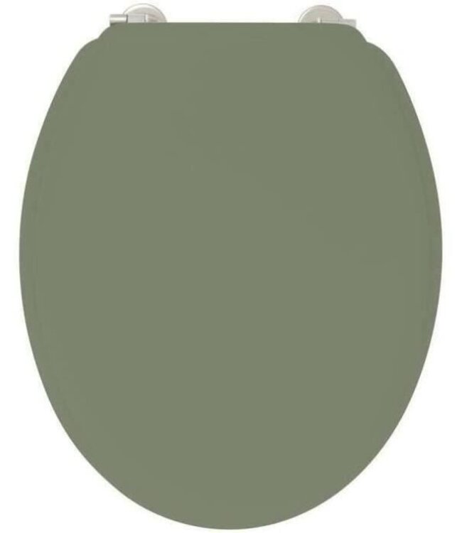 GELCO Toiletbril – Oliegroen – Universeel – MDF