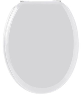 GELCO Sweet White Toilet Seat – MDF Wood – Glossy White – Universal