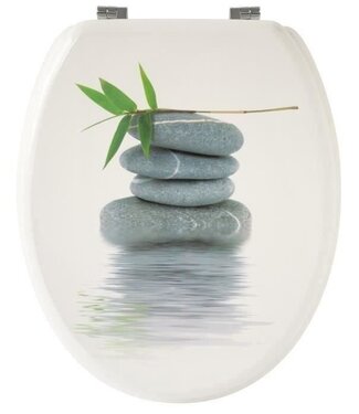 GELCO Toiletbril – Pebbles Grijs – MDF – Universeel