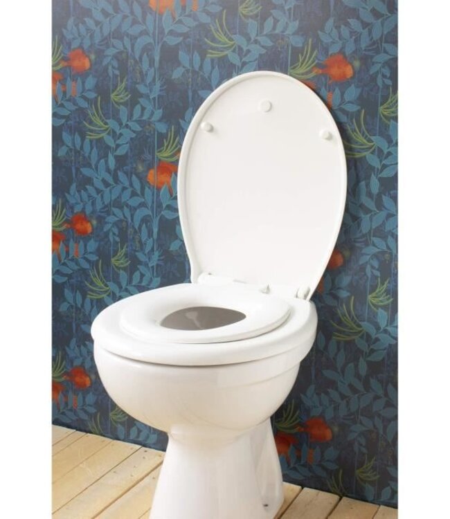 Bambino Toilet Seat – White – With Child Seat – Softclose – Universal