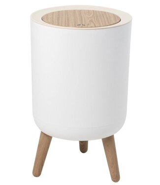 Touch Afvalbak – 7 L – Drukopening – Designhout