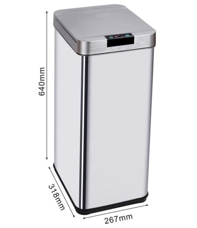 Automatic Trash Bin 50 L – Stainless Steel