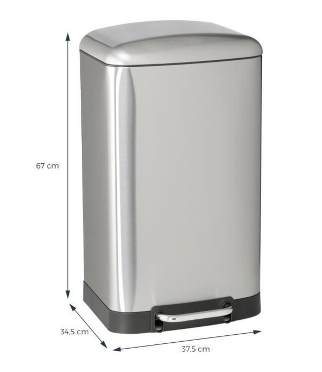 Step Trash Bin 40 L – Stainless Steel