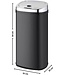 Automatische keukenafvalbak met omsnoeringsband - 42 L - 32x25x64 cm - Zwart