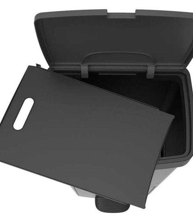 Kitchen bin 70 liter with double compartment – Grey