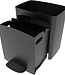 Keukenprullenbak 70 liter met dubbel compartiment – Grijs