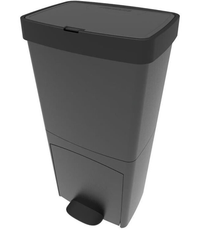 Kitchen bin 70 liter with double compartment – Grey
