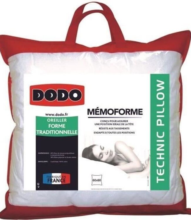 Memory Foam Pillow 60x60 cm – White – Comfortable & Supportive