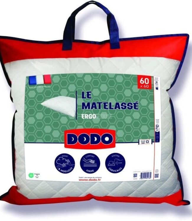 DODO Ergonomic Matelassé Pillow 60x60 cm – Comfortable & Supportive