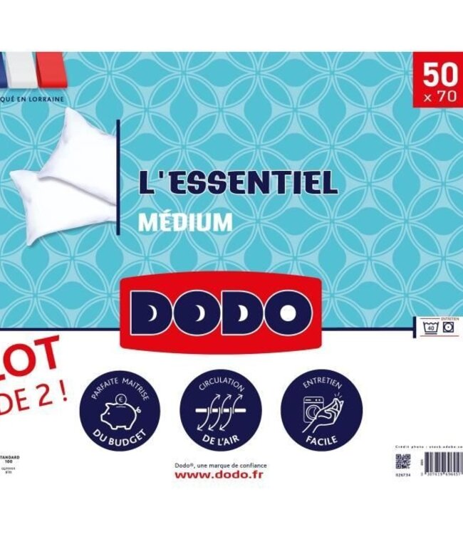 Set of 2 DODO THE ESSENTIAL Pillows 50x70 cm